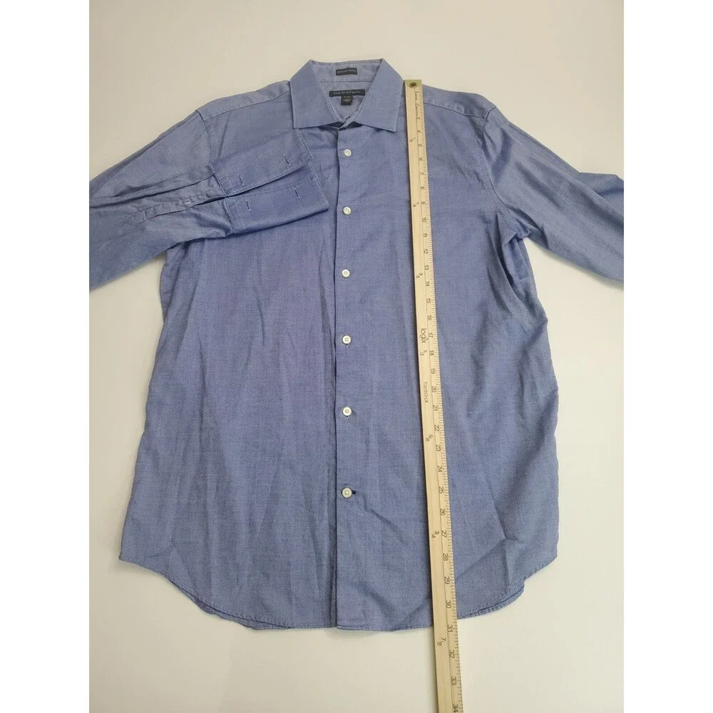Banana‎ Republic Men's Long Sleeve Egyptian Cotton Button Dress Shirt, Blue, L